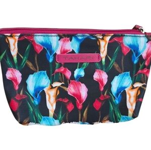 Tahari Floral Print Make Up Pouch